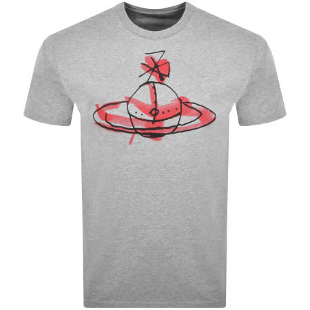 Vivienne Westwood Drawn Orb T Shirt Grey | Mainline Menswear us